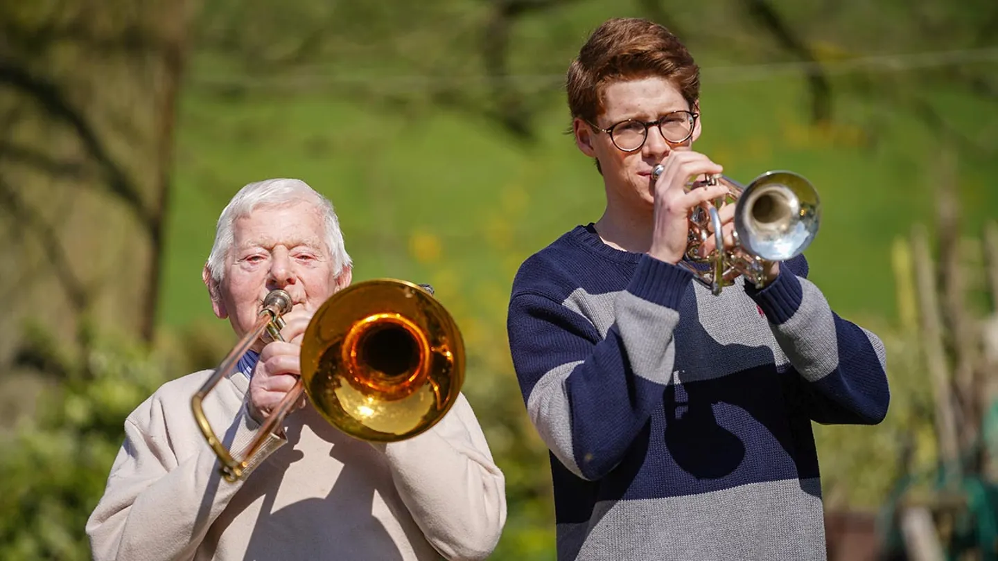 For King Charles' coronation, world's longest serving brass band player, 95, can toot his own horn