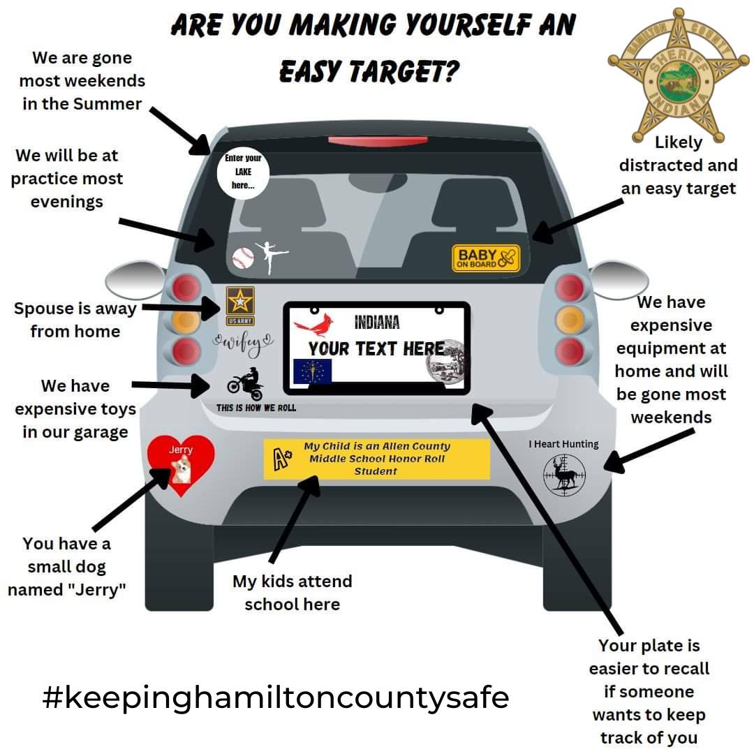 Hamilton County Sheriff's Office Indiana shares safety awareness tips