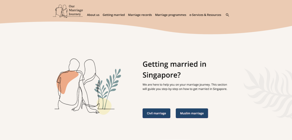 Marriages in Singapore can be registered and solemnized online