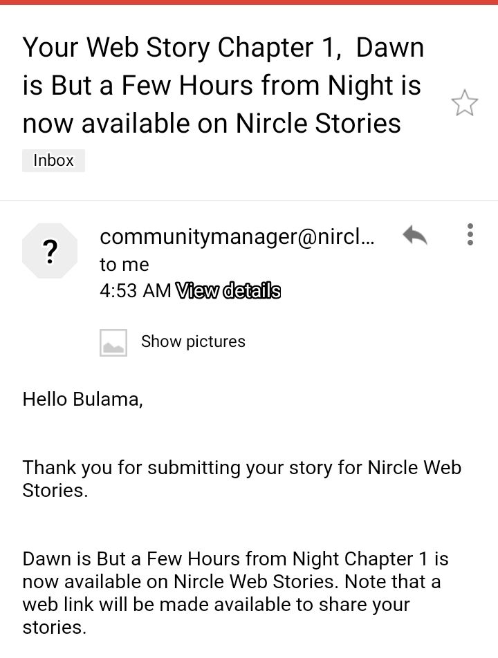 My #NircleStories piece Dawn is But a Few Hours from Night is going to be publish. Stay tuned