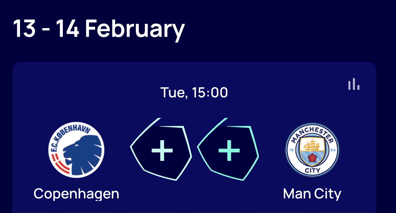 Predit the UEFA games (Copenhagen Vs Man City)- 13-14 Febraury 2024 (1)