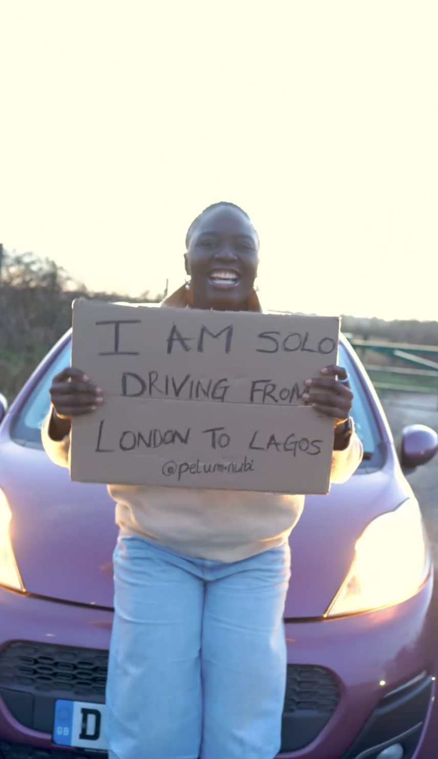 Nigerian Lady Begins Solo Trip From London To Lagos By Car - Arrives Paris