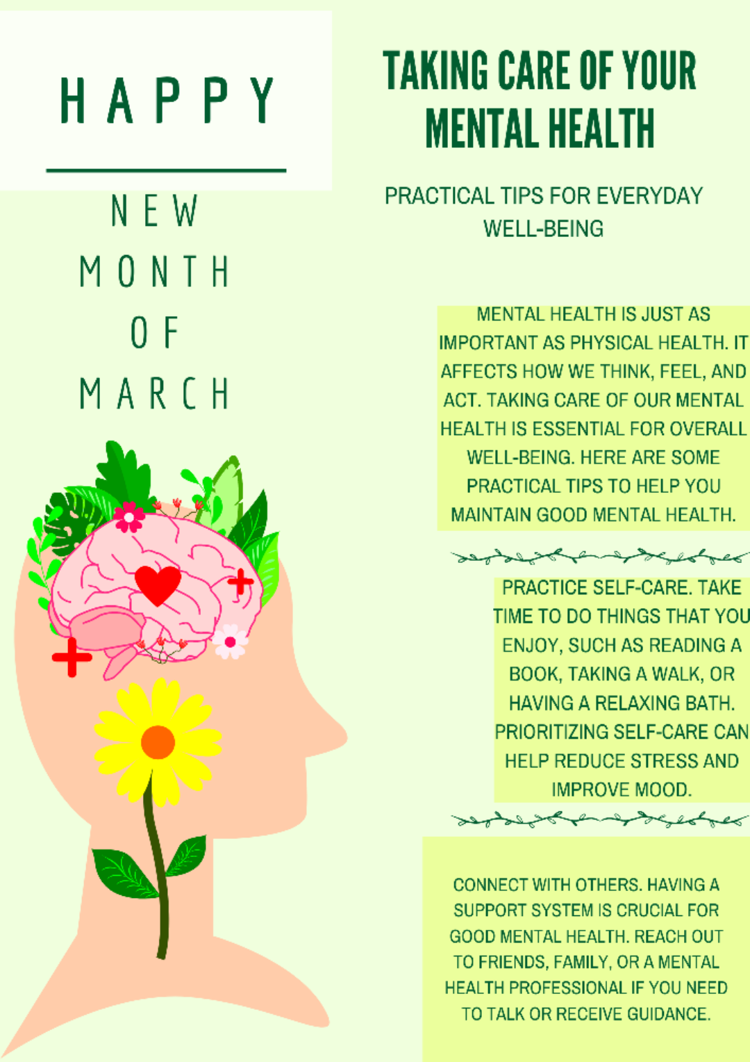 Happy New Month - Practise Self-Care