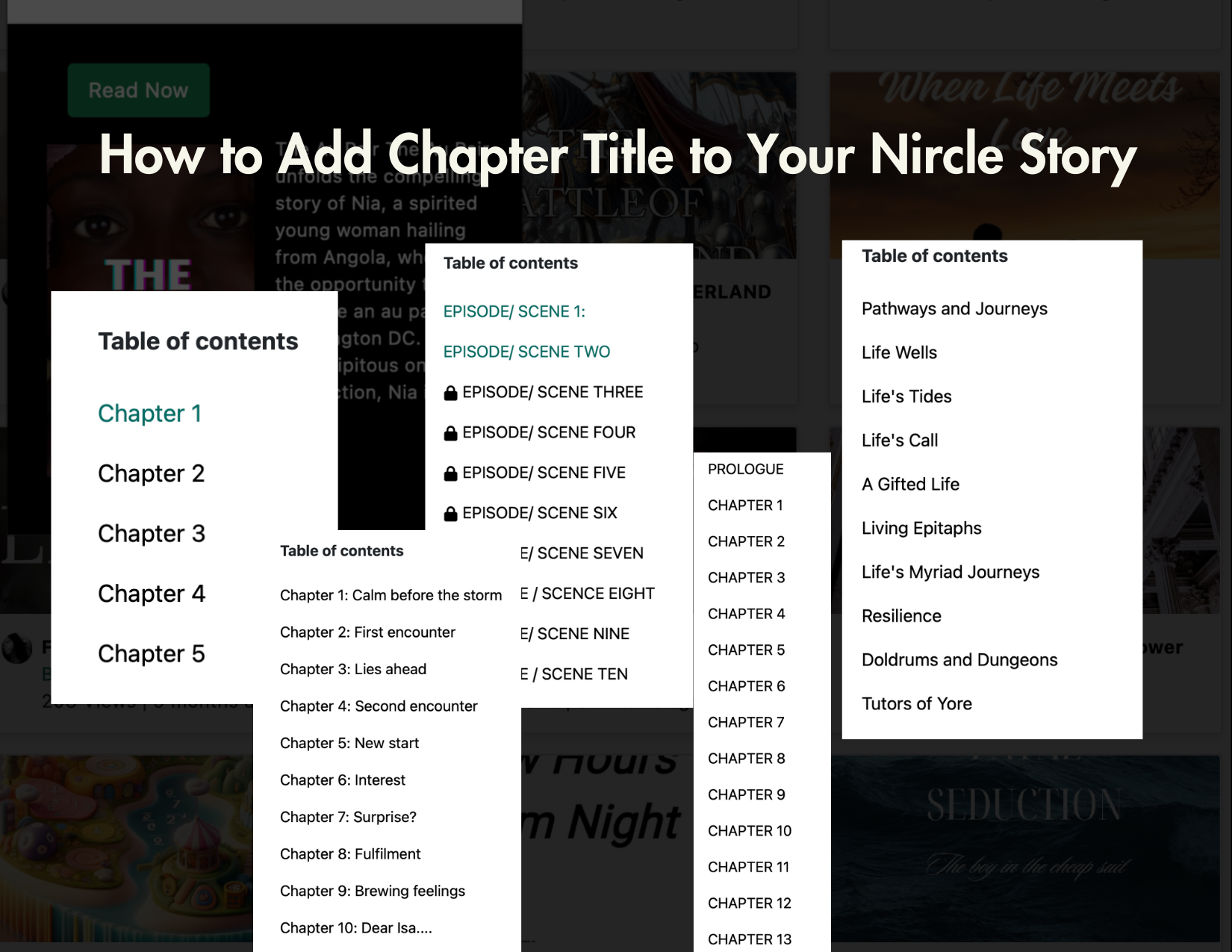 Adding Chapters to a Nircle Story