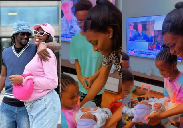 Photo: Paul Okoye, wife Ivy Ifeoma welcome new baby girl