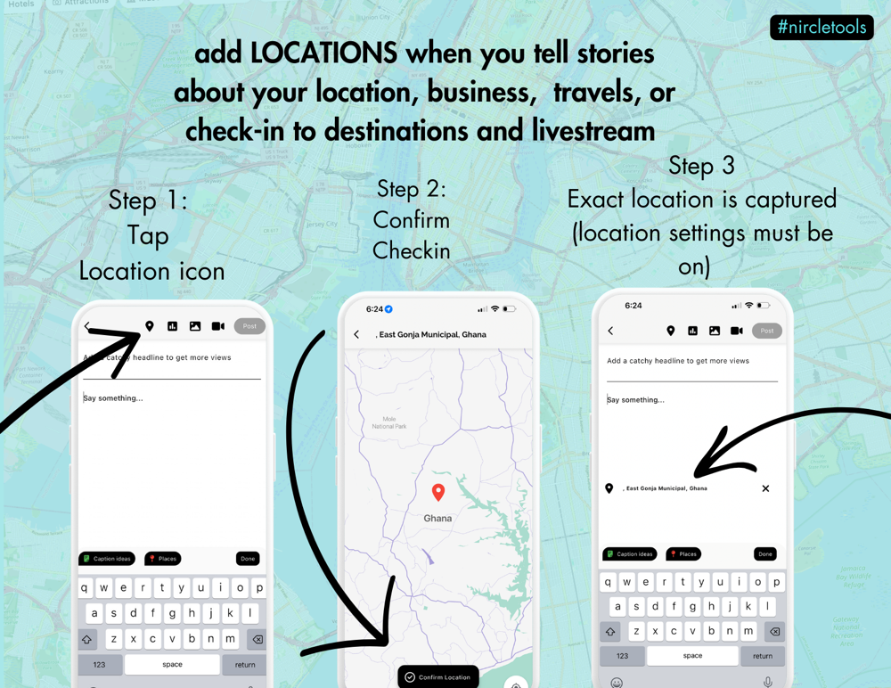 🔁 Official Nircle ReCircled: Tag and checkin your locations