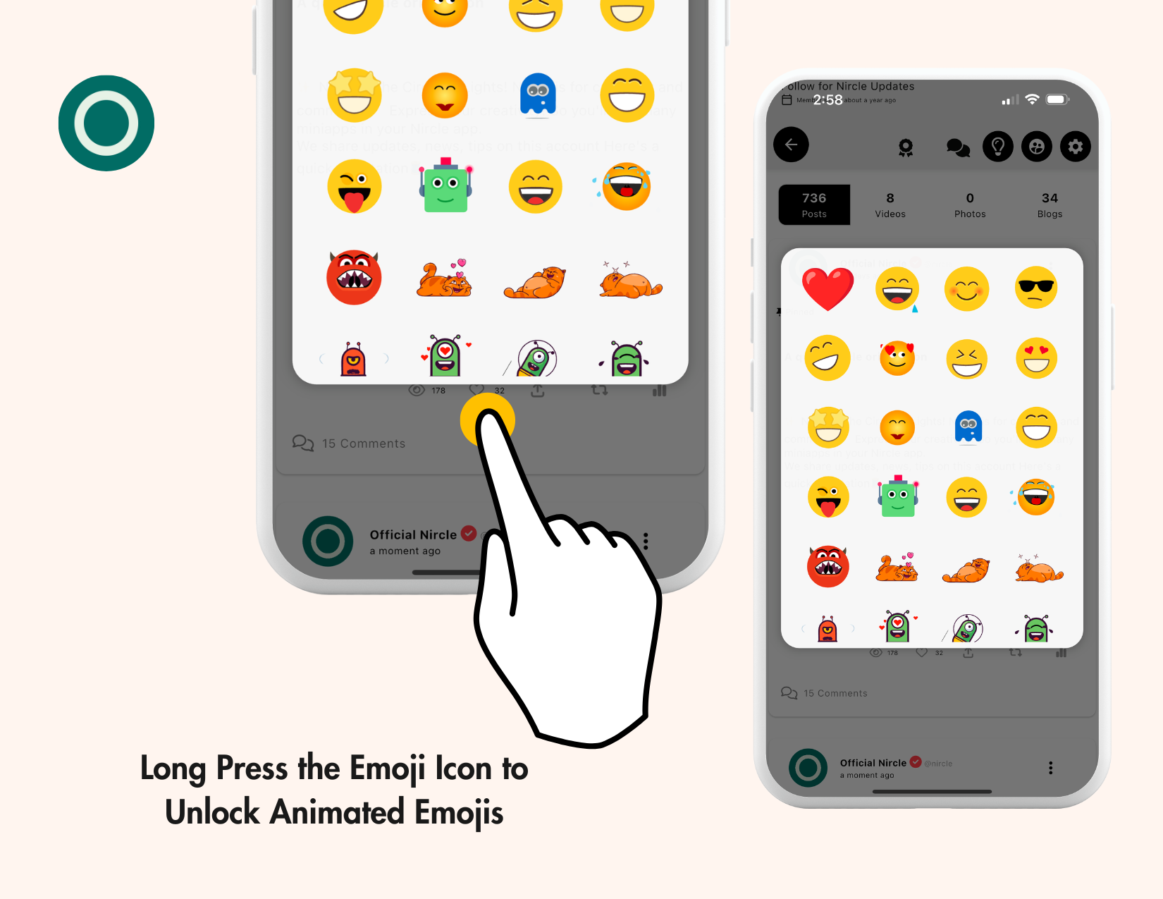 New Feature: Unlock Animated Emojis on Nircle for iOS iPhone Users! 