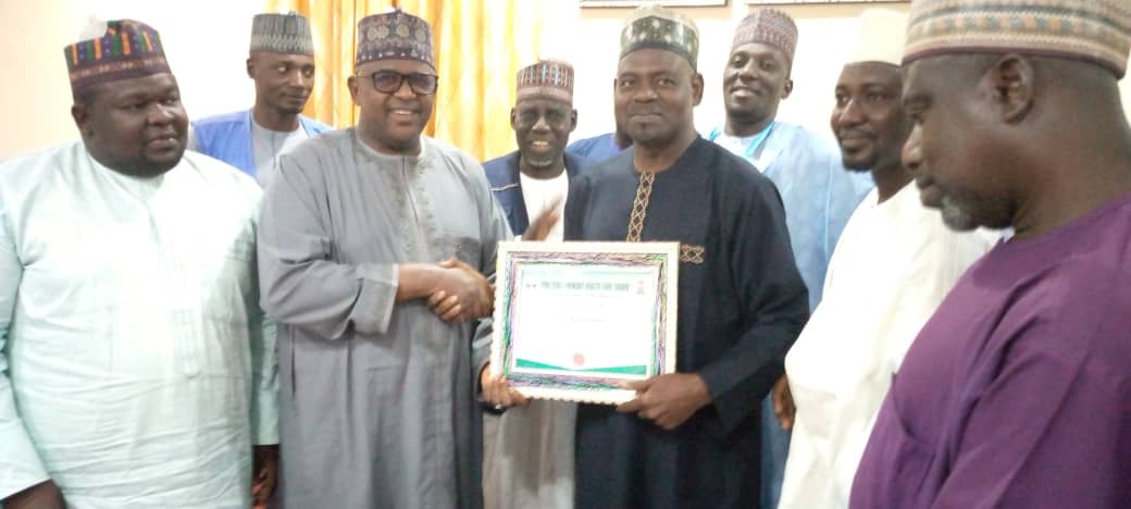 Yobe State Primary Health Care Board honored Hon. Salisu Muktari with an award of honor for his contribution and dedication in reviving their activities