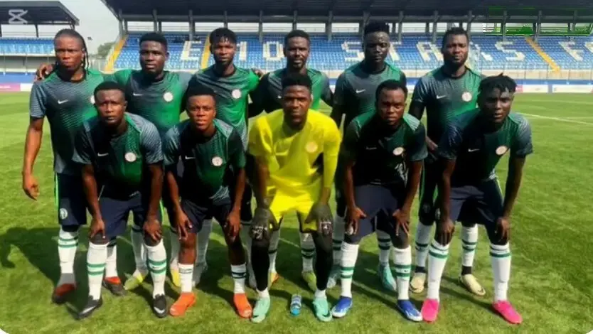 CHAN 2024Q: Super Eagles B Practise Penalty Kicks Ahead 2nd Leg Clash Vs Ghana