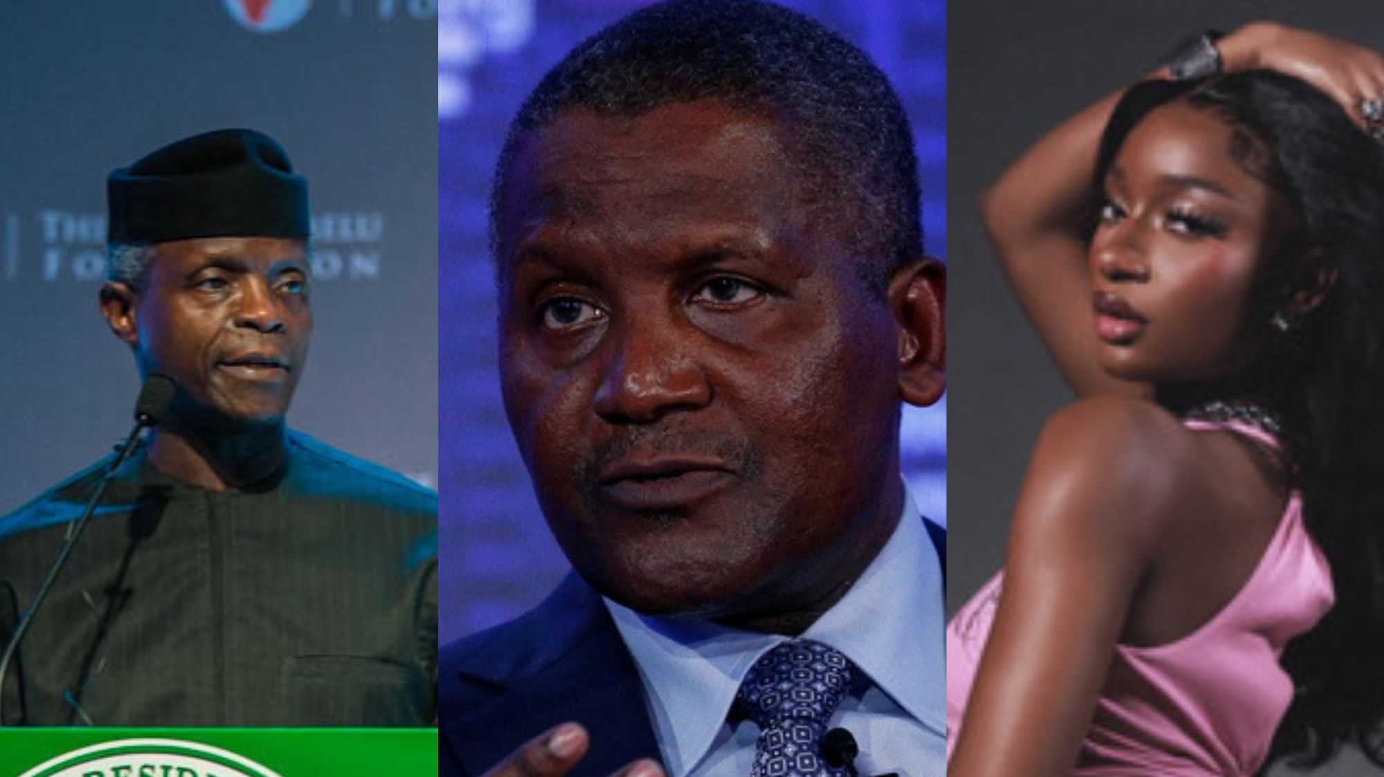 Osinbajo, Dangote, Ayra Starr, Lookman listed among 100 most influential Africans