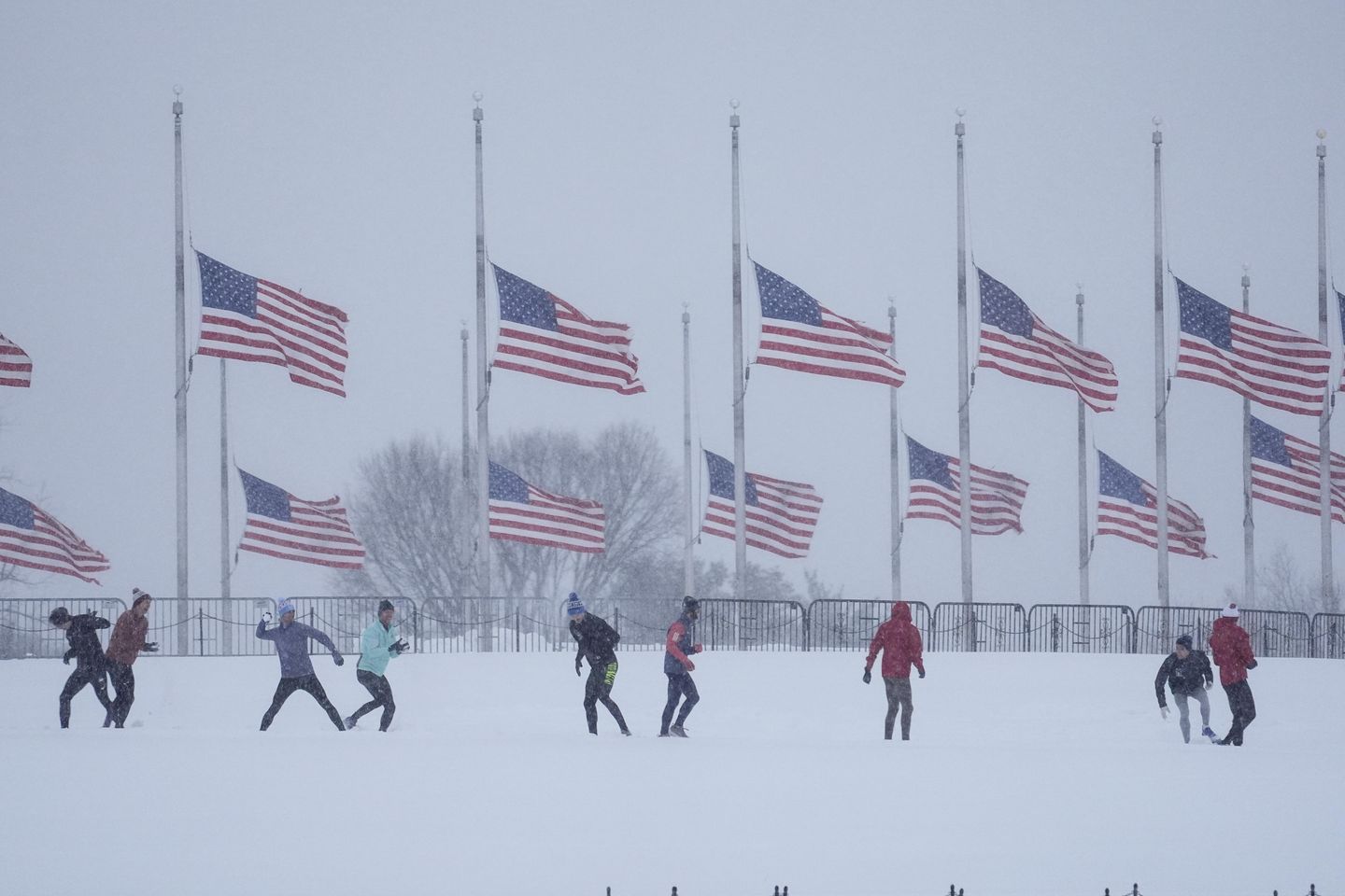 Winter wonderland in D.C. means sledding, snowball fights abound