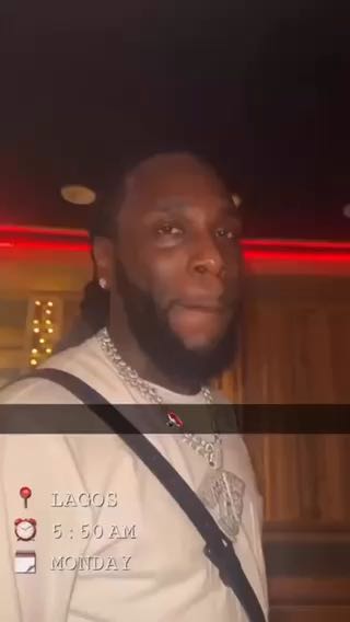  Burna Boy already hard at work this