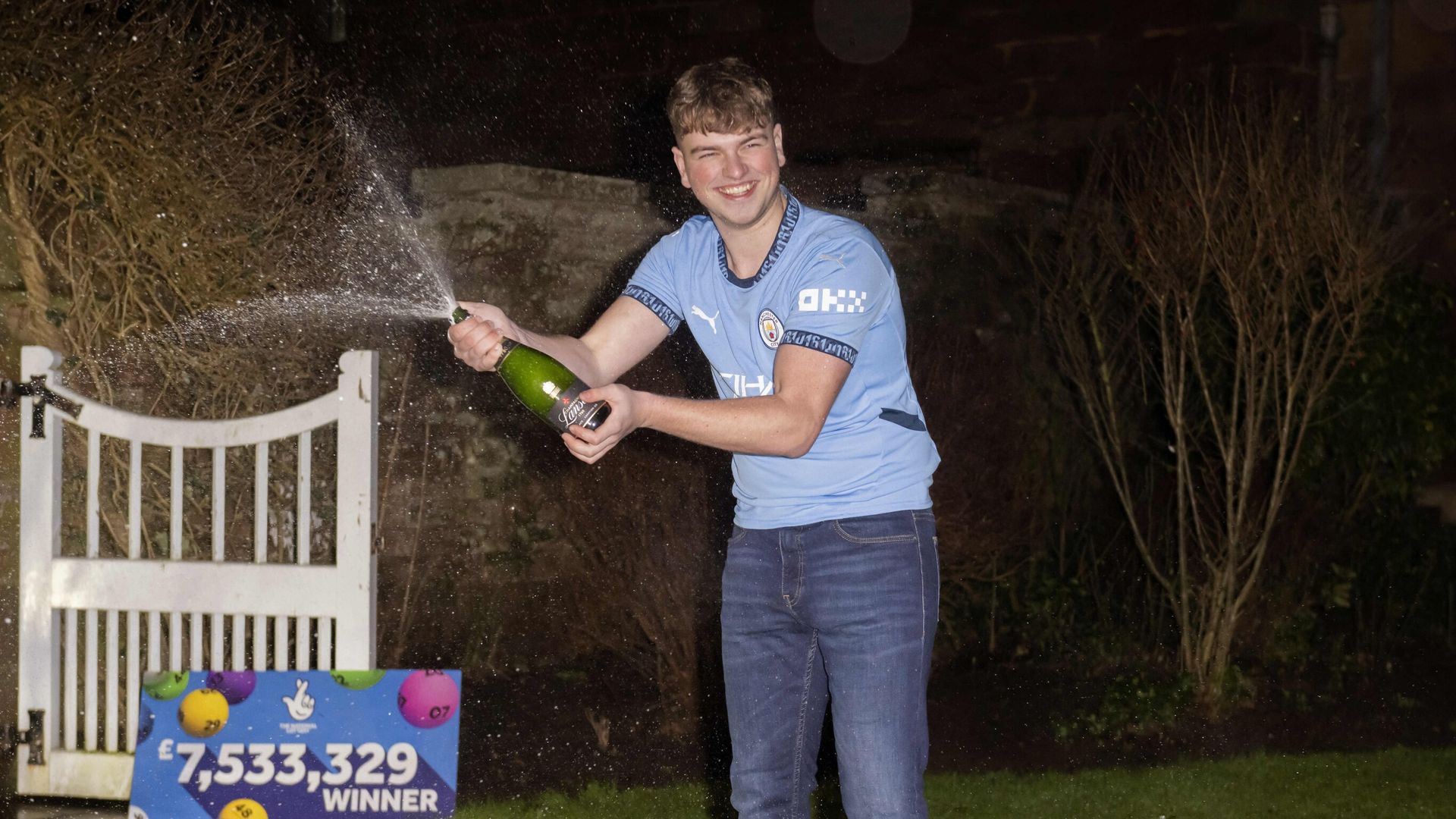 Trainee gas engineer, 20, reveals plans after £7.5m lottery win