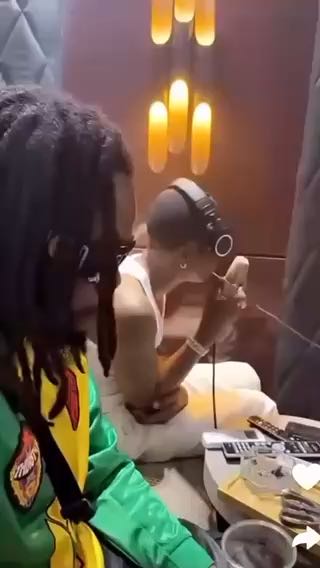  Olamide & Wizkid making music together in