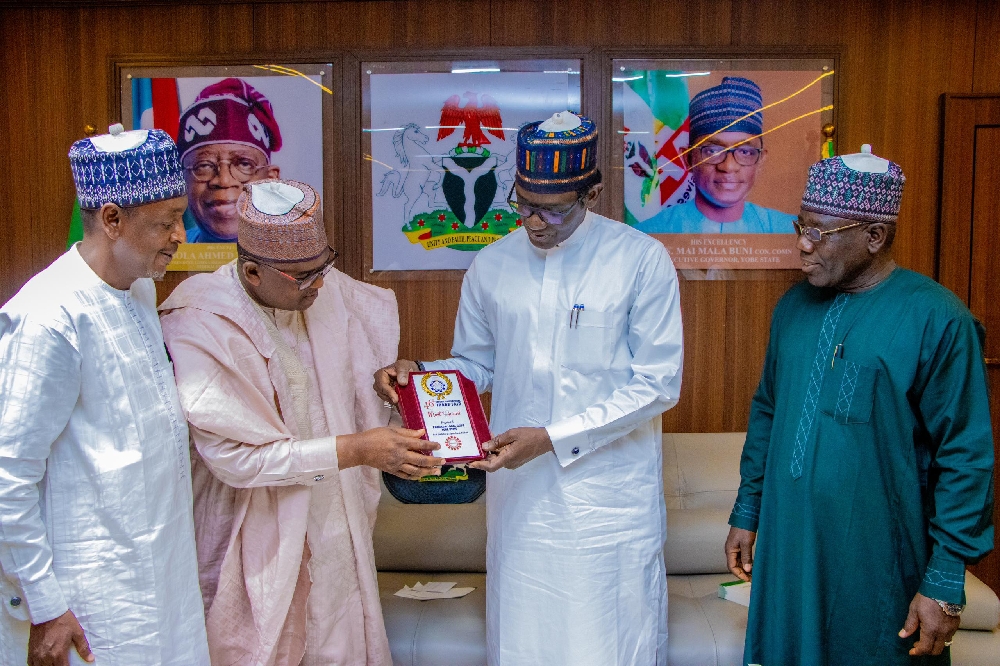 Gov. Buni commended Potiskum LGA Chairman Hon. Salisu Muktari... commended the hard work of Potiskum LGA Agric Department