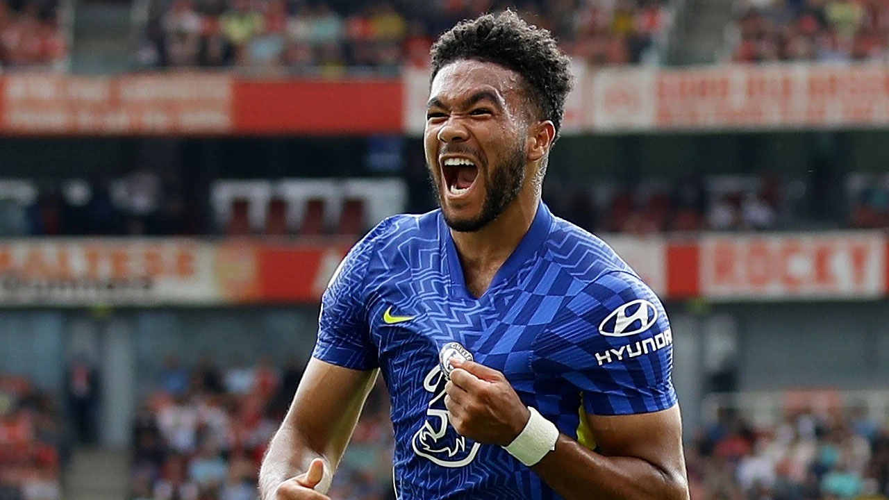 Reece James scores first England goal with a magical free kick
