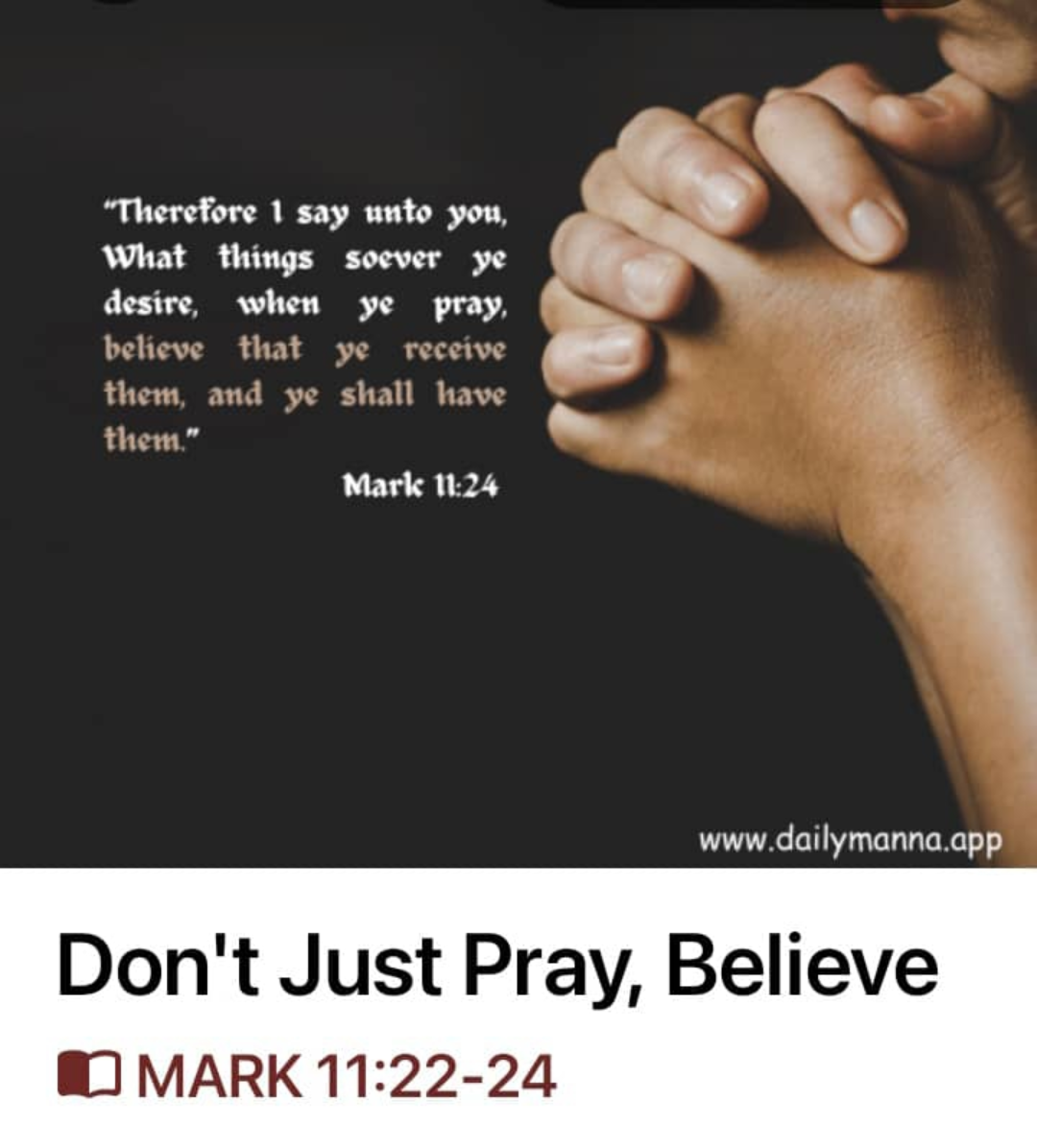 PRAYER IS POWER. 