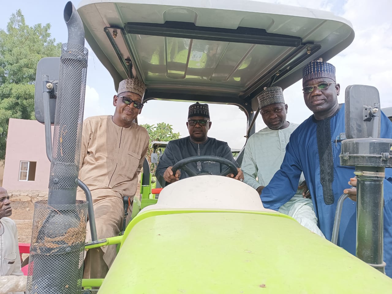Hon. Salisu Muktari inspects tractors at the YOSADP zonal office in Potiskum LGA