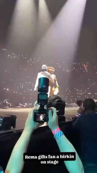 Rema gifts a fan a Birkin bag