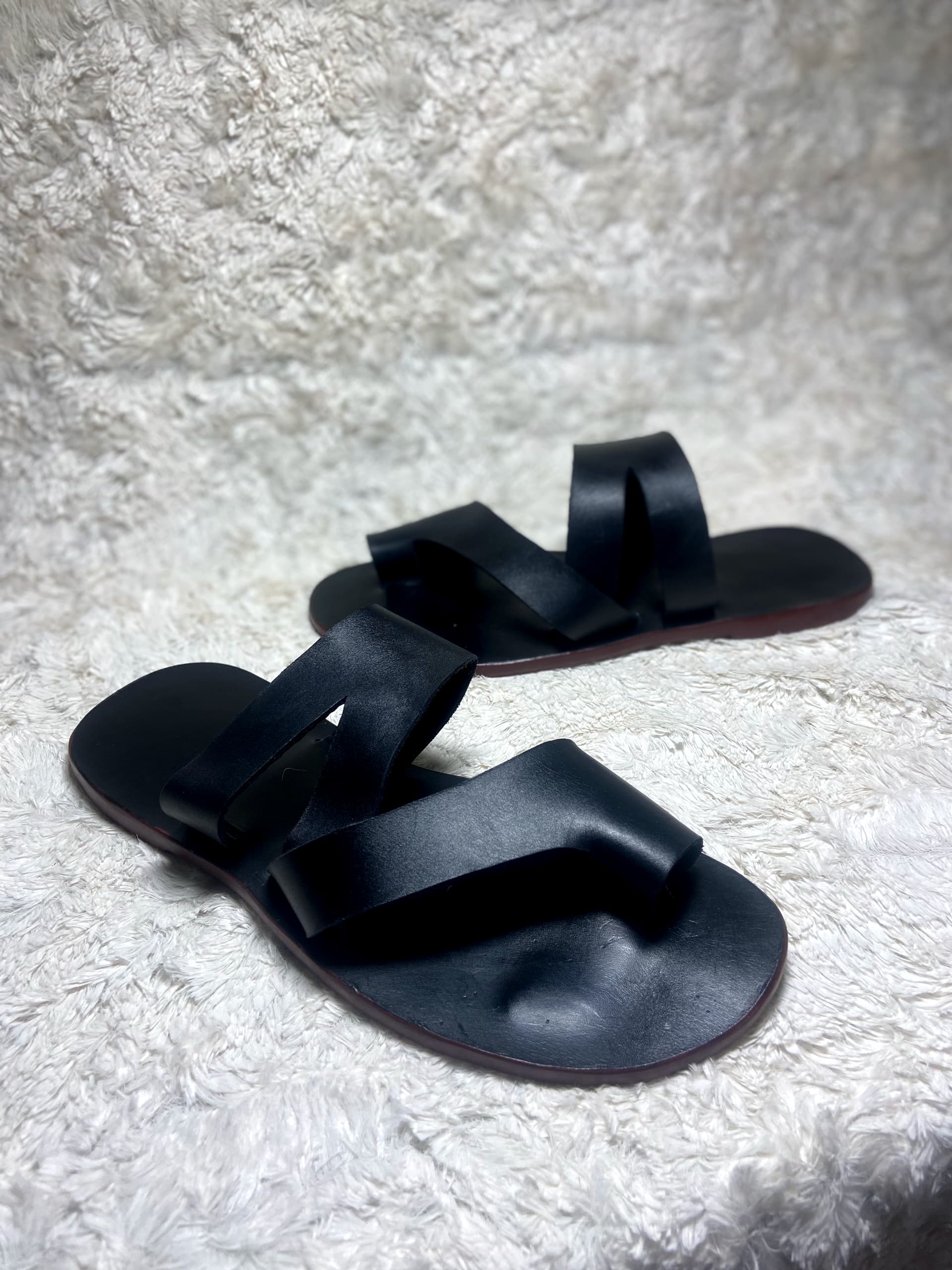 Plain Leather Slipper