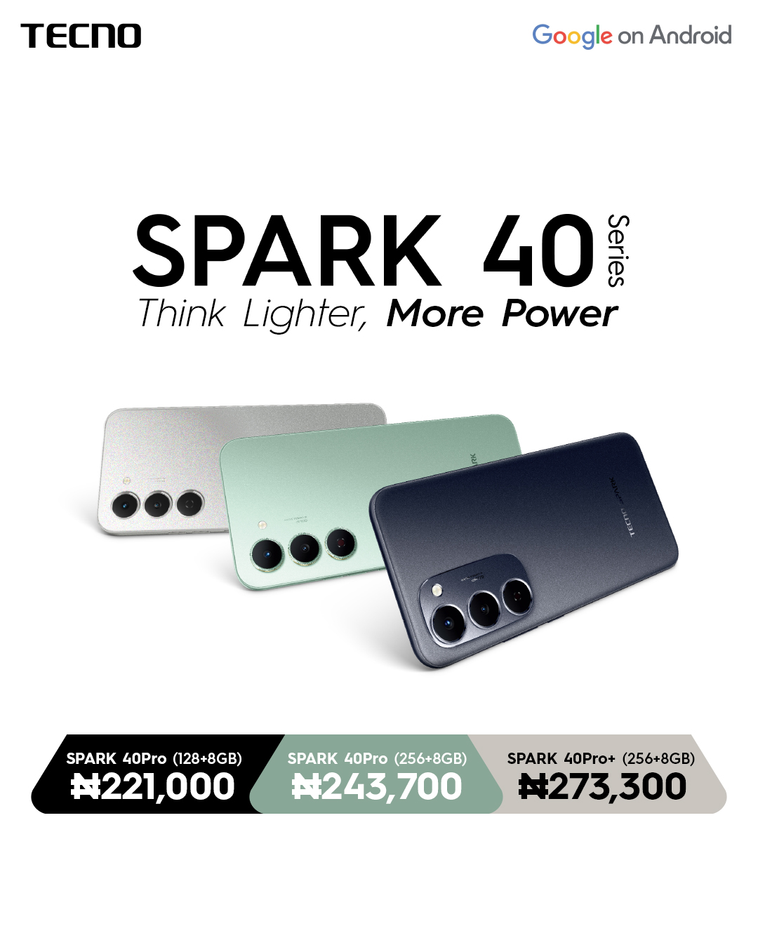 TECNO unveils Spark 40 Series: Ultra-slim, ultra-     strong built for the long run