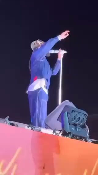 Burna Boy performing 