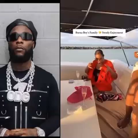  Burna Boy's family having the time of