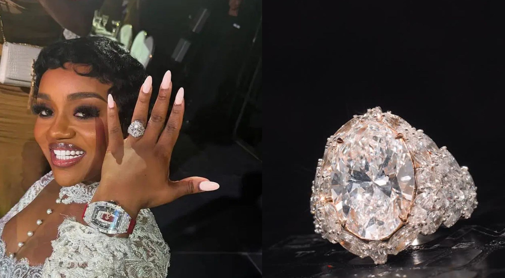 Davidos jeweller showcases Chiomas 10-carat, $950k diamond ring