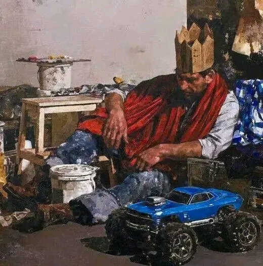 A KING SITTING IN THE DUST