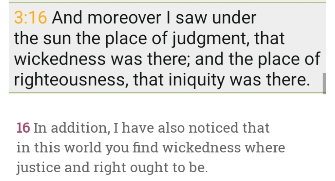 UNRIGHTEOUSNESS AND PERVERT JUSTICE 