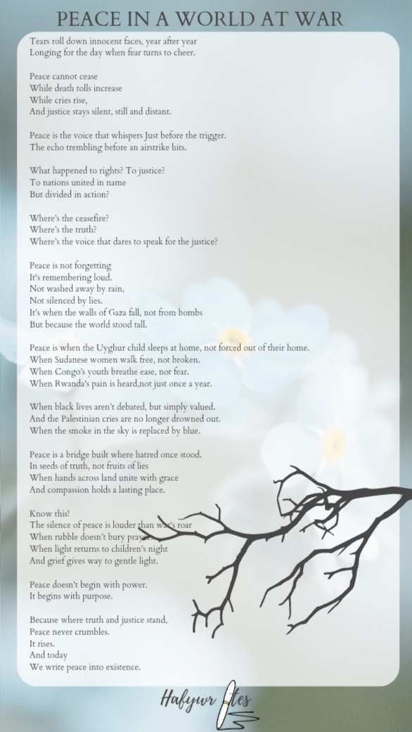 DAY 3 - PEACE IN A WORLD AT WAR