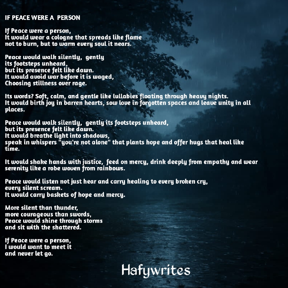 DAY 6 - IF PEACE WERE A PERSON