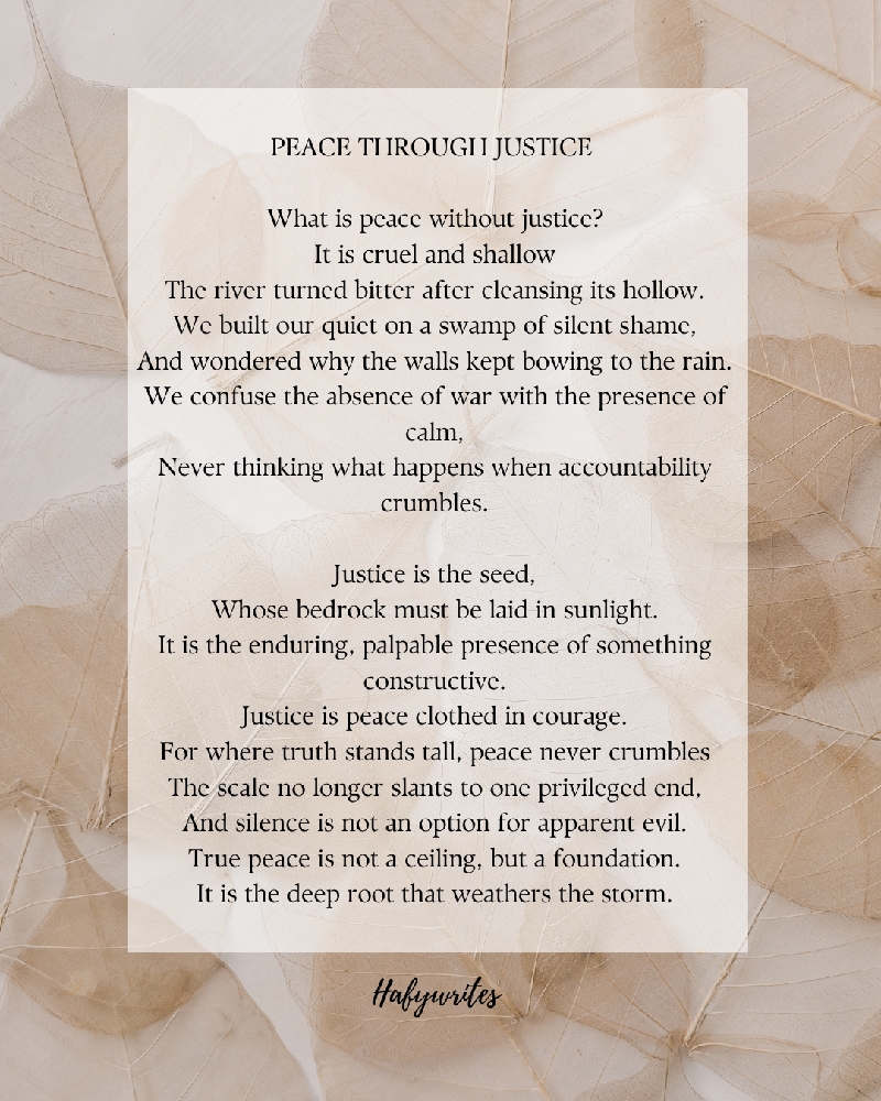 DAY8/10 - PEACE THROUGH JUSTICE