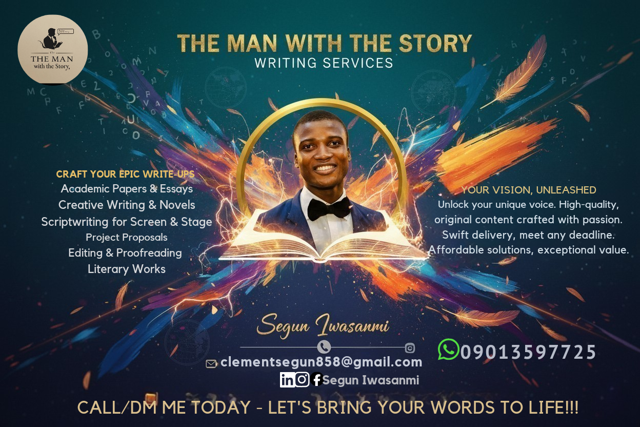 THE MAN WITH THE STORY Writing Services
