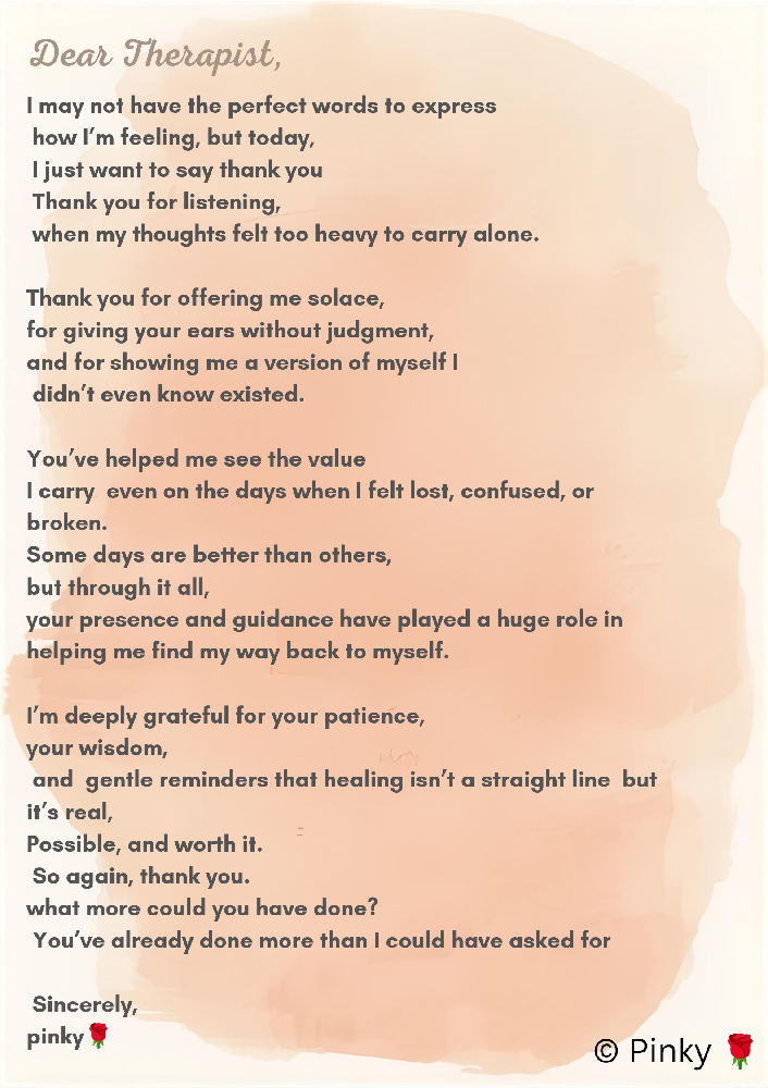 letter to my therapist 