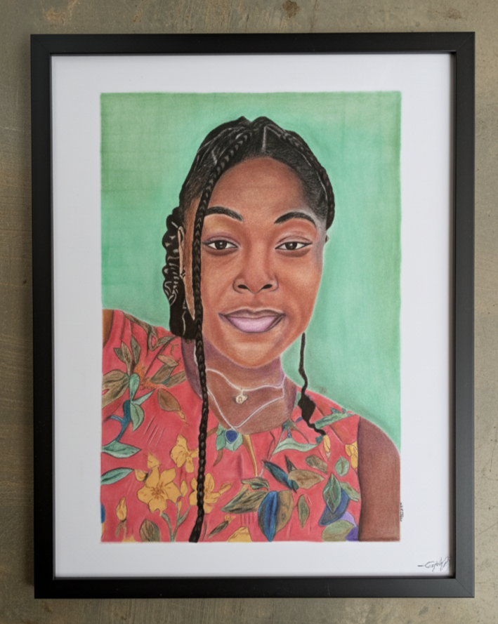 I present to you all the final portrait drawing of my Sister 