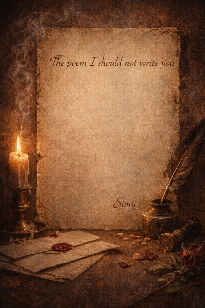 THE POEM I SHOULDN’T WRITE YOU