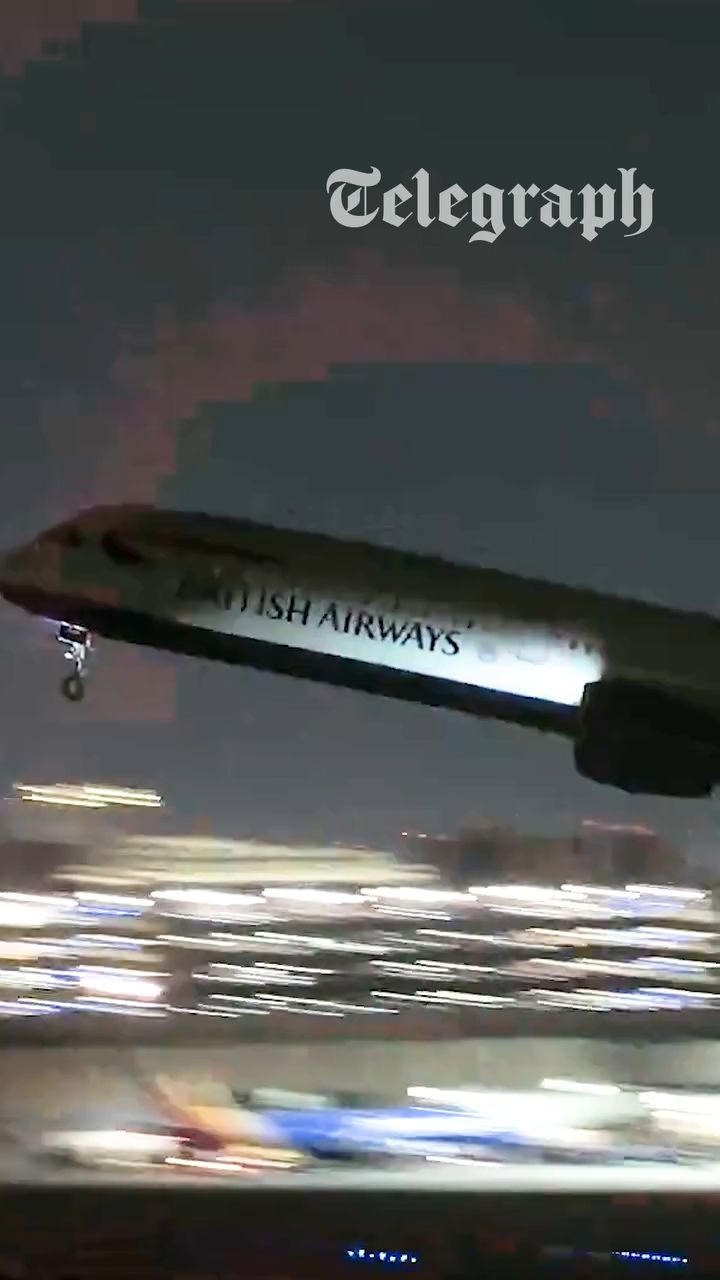 Watch as British Airways plane lost a wheel in mid-air while taking off from Las Vegas.