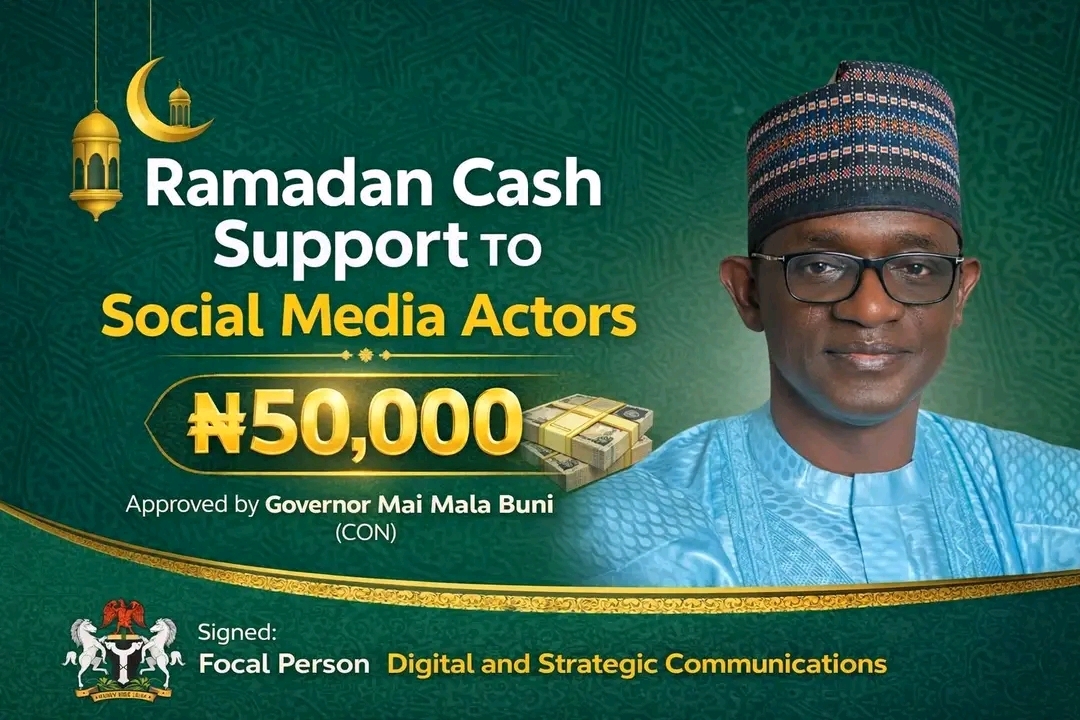 Gov. Buni Rolls Out ₦50,000 Sallah Cash Support for Social Media Advocates, Rewarding Digital Champions Promoting Yobe’s Achievements
