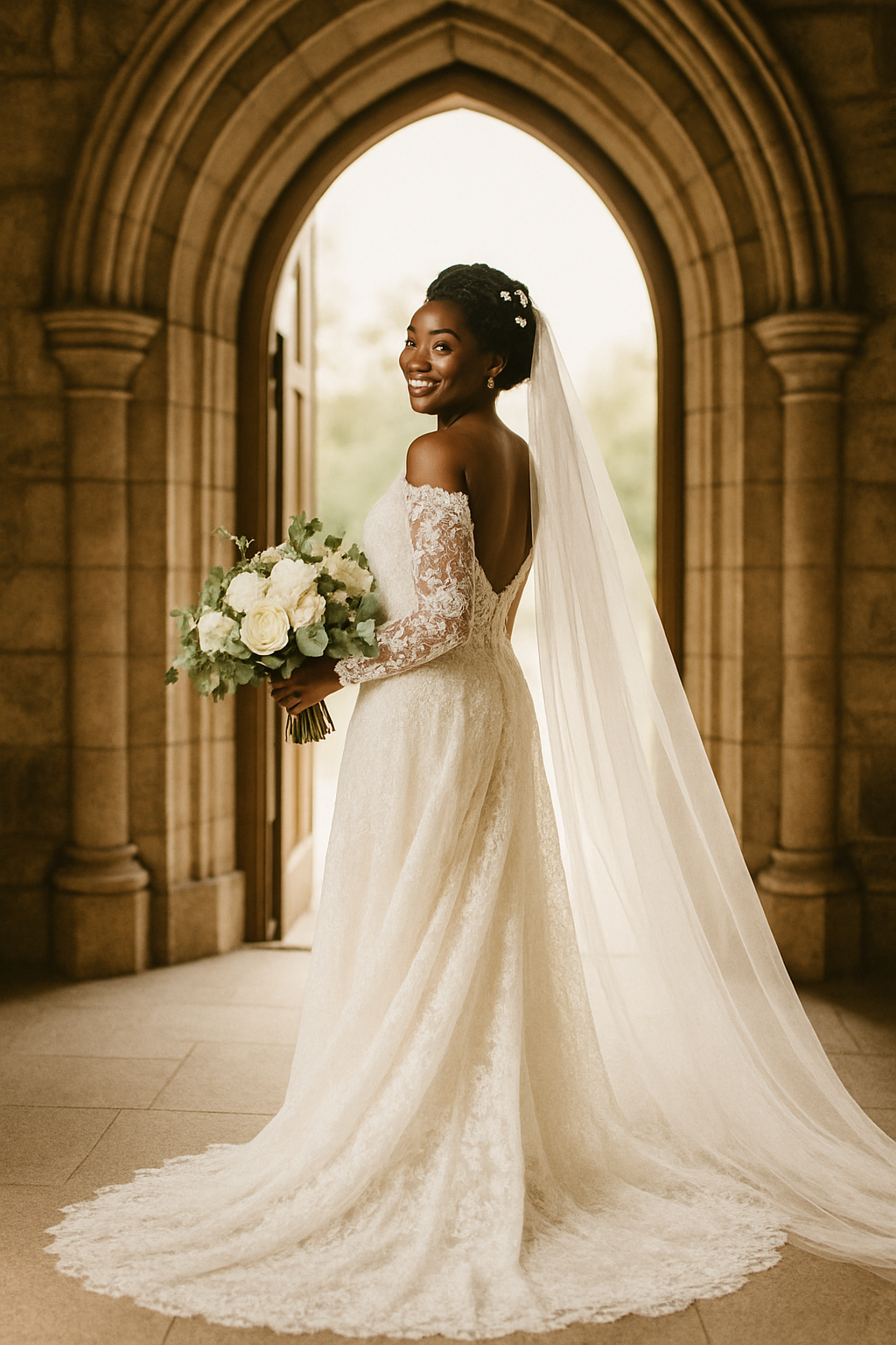 She paused in the doorway and the church held its breath.