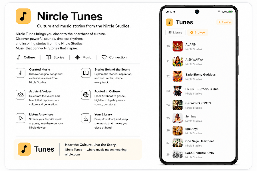 Nircle Tunes: Culture and Music Stories now on Nircle pHone