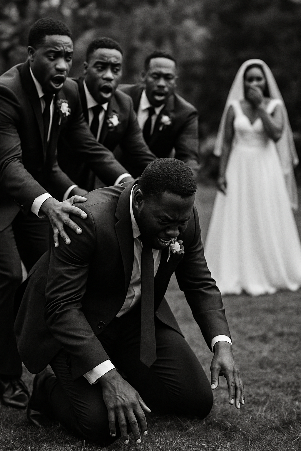 His knees gave out before his vows did.