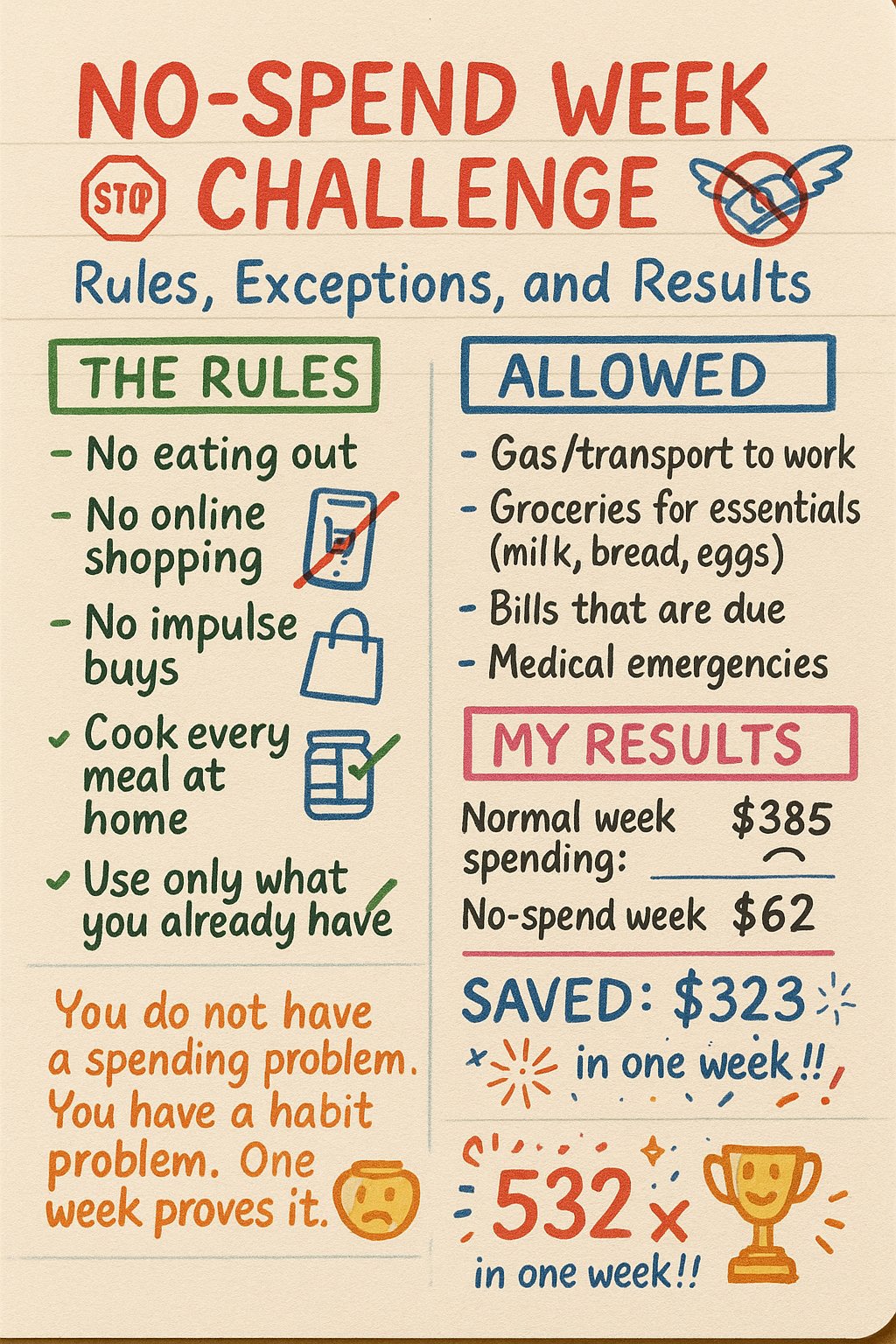 No-Spend Week Challenge Results