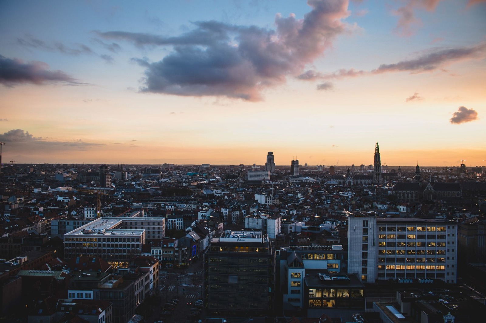 The city looks different from above.