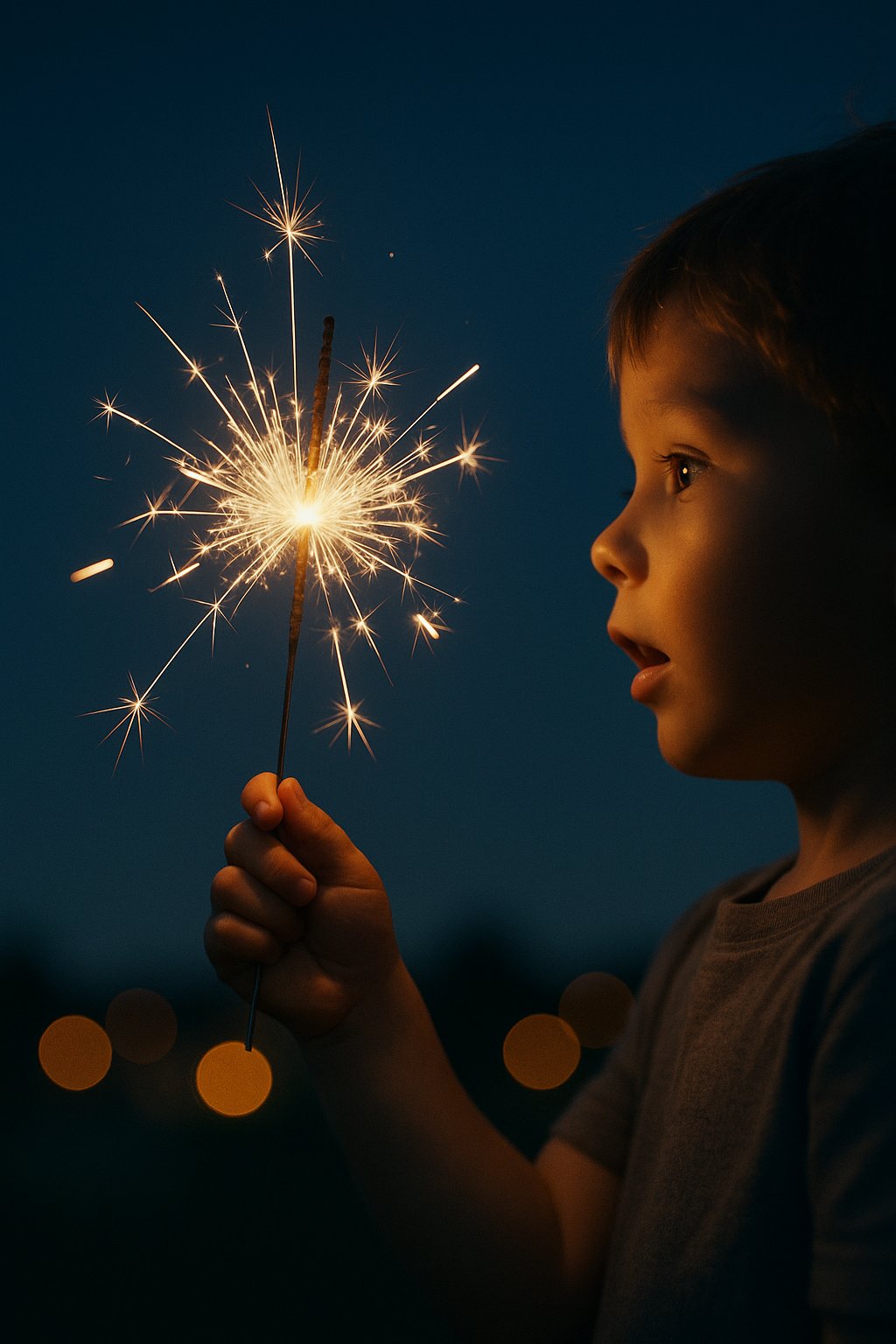 The sparkler does not know it is temporary.