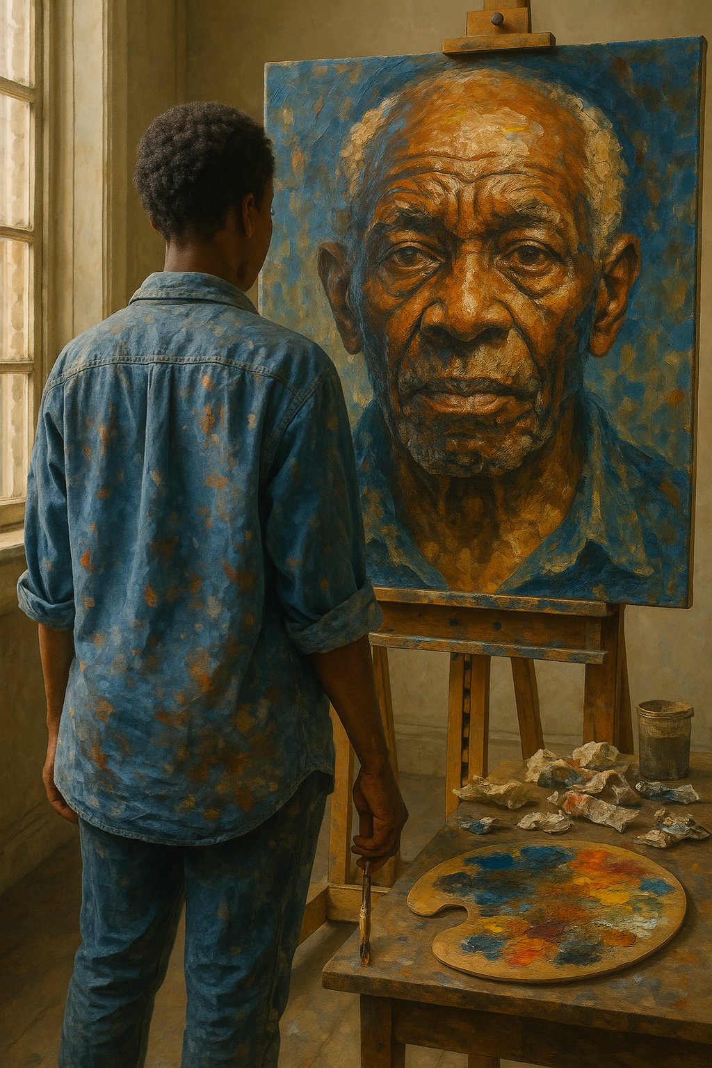 The hardest part of a portrait is not the painting.