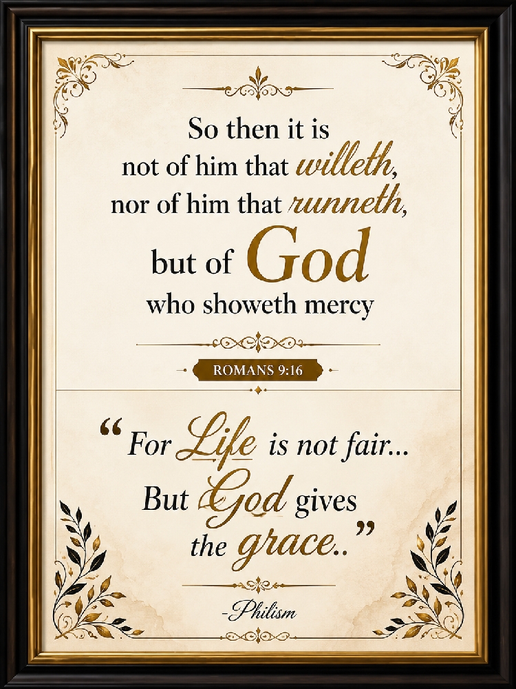 GOD GIVES GRACE