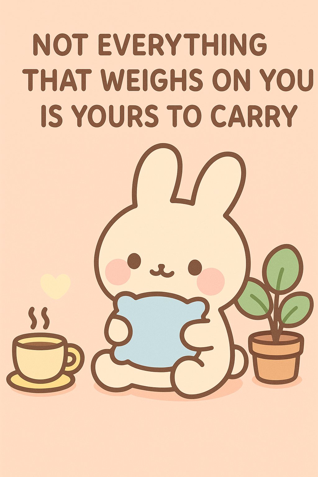 Some weights are just borrowed worries. You can set them down gently, no...