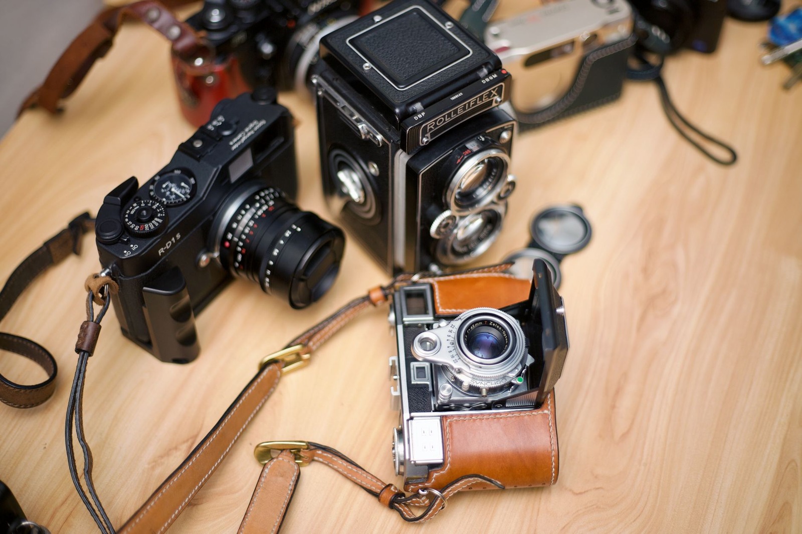 I found my grandfather's old Rolleiflex in the attic today. The leather is...