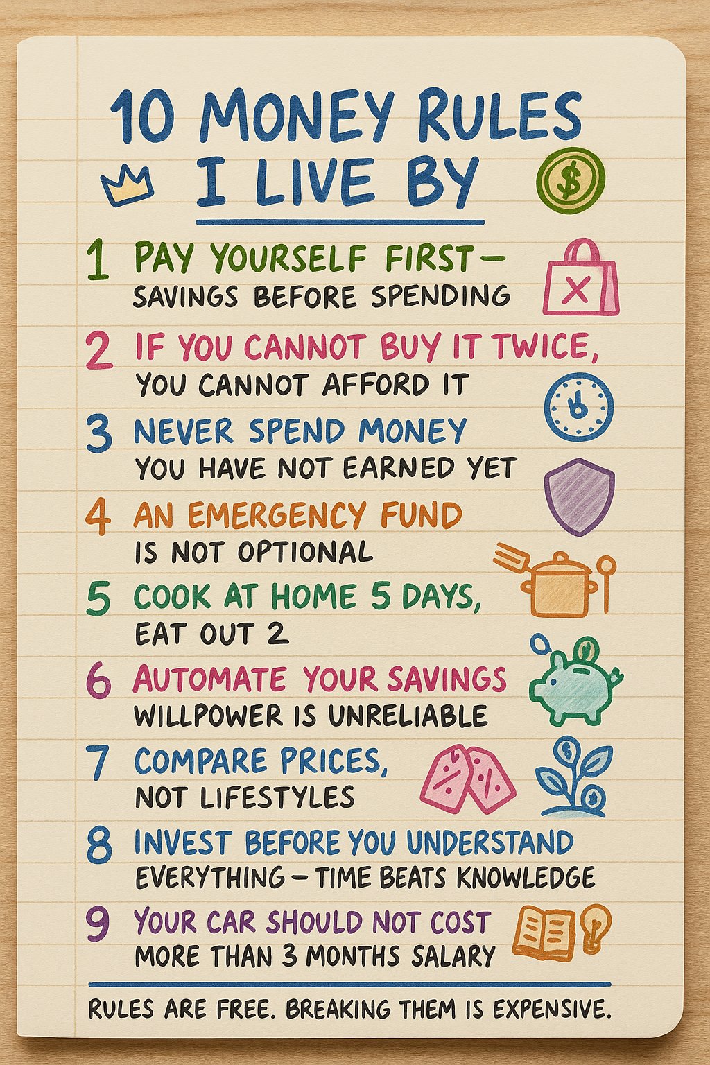 10 Money Rules I Live By